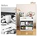 Marbrasse Small Desk Organizer with Drawer, Multi-Functional Pen Pencil Holder Storage Box, Desk Organizers and Accessories with 3 Compartments + 2 Drawer for Office Art Supplies(White)