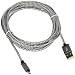Abloom Nylon Braided USB Lightning Charging Cable, 10 Feet (2 Pieces) - Grey and Silver