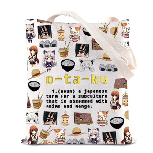 FOTAP Kawaii - Bolsa de hombro japonesa de manga con diseño de anime Is Life, Otaku Definition Inspire, regalo para entusiastas del anime, O-ta-ku Reino Unido, INCHES FOTAP Kawaii - Bolsa de hombro japonesa de manga con diseño de anime Is Life, Otaku Definition Inspire, regalo para entusiastas del anime, O-ta-ku Reino Unido, INCHES