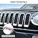7PCS Front Grill Inserts Grille Cover Trim for Jeep Patriot 2011-2016 (Chrome)