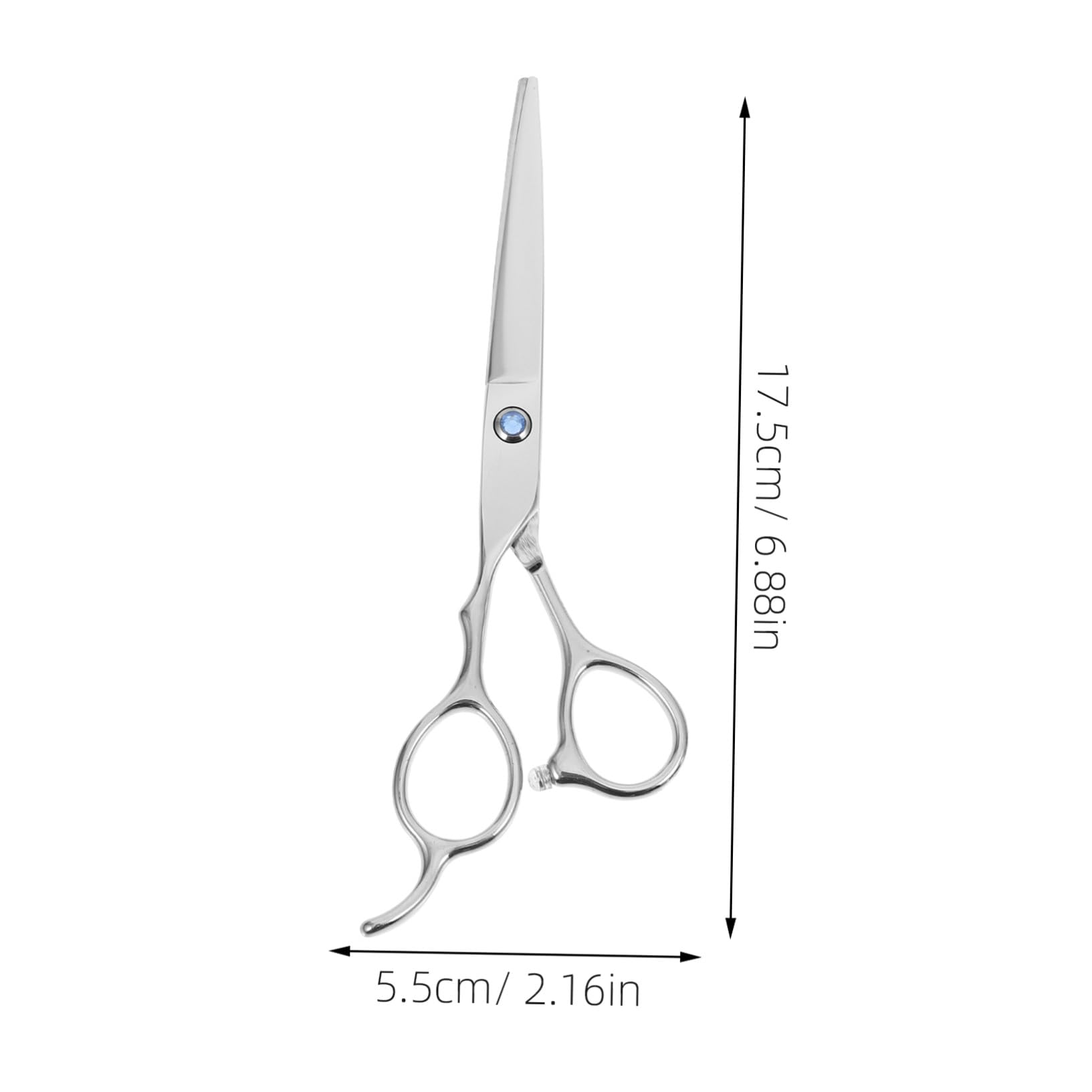Healeved Forbici Pollici in Inossidabile Chioma da e Mancini Acciaio 6 Design Ergonomico, Set 2 Pezzi Argento Uso Professionale e Amatoriale