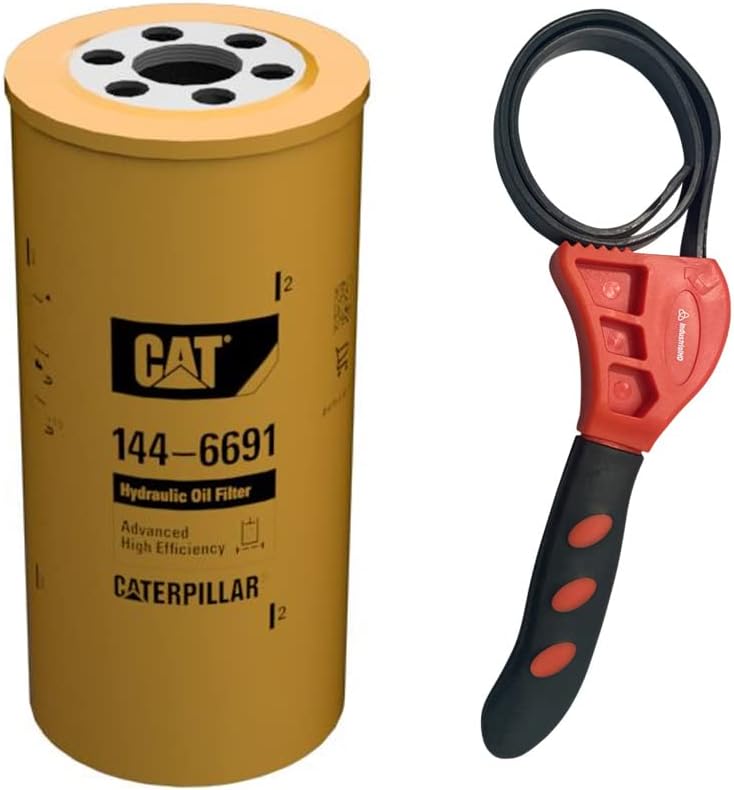 Caterpillar 144-6691 Hydraulic/Transmission Filter Advanced High Efficiency w/IHD Strap Wrench Bundle (1)