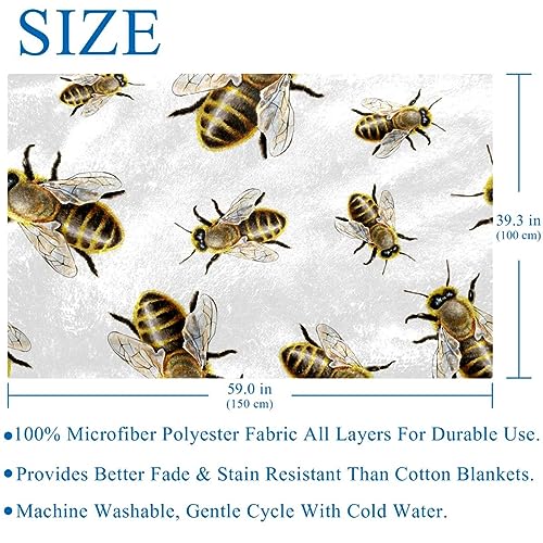 Couverture douce et chaude abeille contre les soirées fraîches