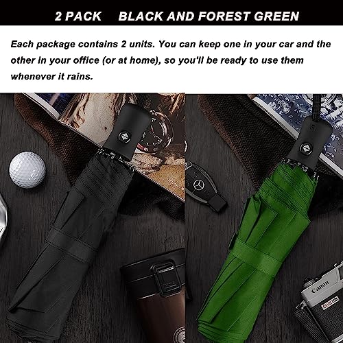 Image of SIEPASA Umbrella for Men - Automatic Large Size Foldable Umbrella with Travel Cover for Man and women - 3 fold Windproof umbrella