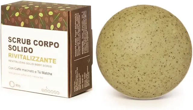 Gommage Café Bio Solide Matcha - Exfoliant Corps Revitalisant Vegan Artisanal Italie