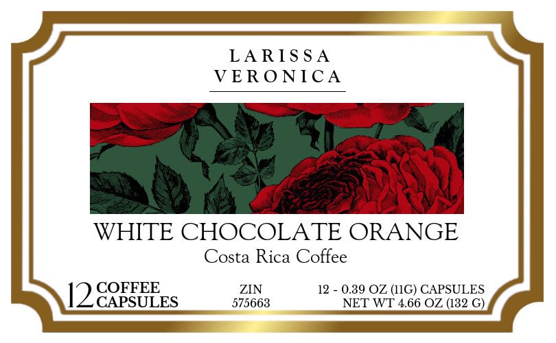 White Chocolate Orange Costa Rica Coffee (Single Serve K-Cup Pods) (Gourmet, Naturally Flavored, Whole Coffee Beans) (12 pods, ZIN: 575663) image 4