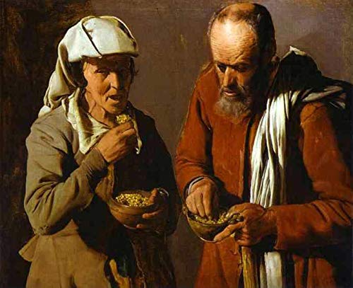 Tableau Georges de La Tour Les mangeurs de porridge art mural