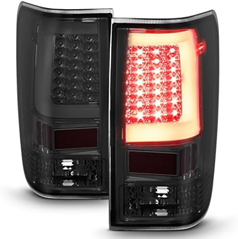 AKKON - For 2004-2015 Nissan Titan Pickup Black Bezel C-Shape LED Tube Tail Brake Light Lamp Assembly