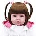 iCradle Lovely Reborn Baby Girl Doll 18Inch 45cm Soft Silicone Realistic Looking Newborn Vinyl Dolls Handmade Toddler Toy for Ages 3+ (A)