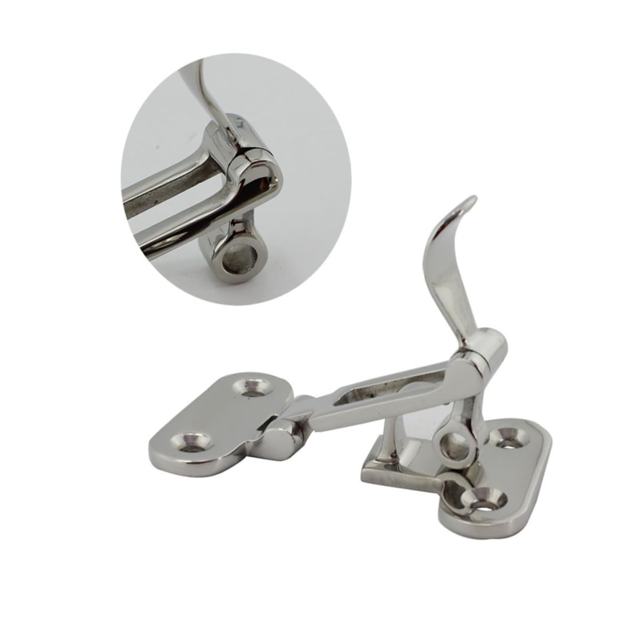 BESPORTBLE Accessorio della Nave Mezzi Marinai Chiavistello di Sicurezza Ferramenta per Serrature delle Porte Chiusure e Chiusure per Barche Silver
