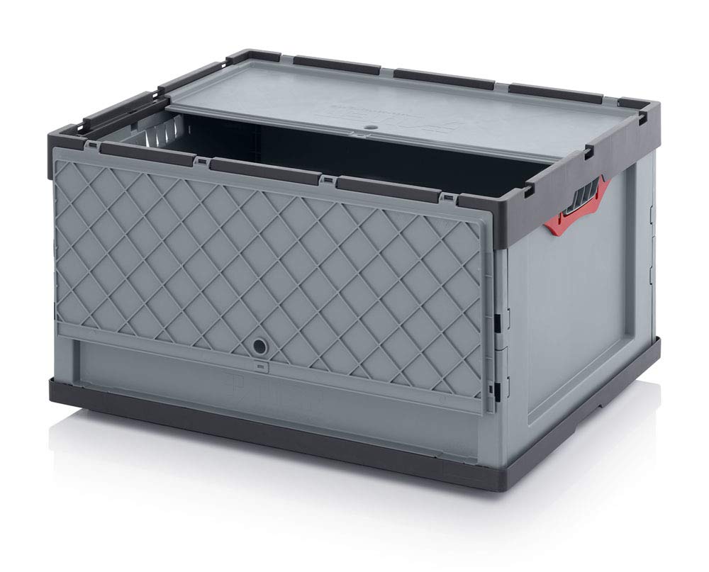 Auer Packaging Caja plegable profesional 60 x 40 x 42 cm con tapa, caja plegable en diseño profesional para almacenamiento, catering, ferias, manualidades, privado, coche, caravana, 60 x 40 x 42 cm,