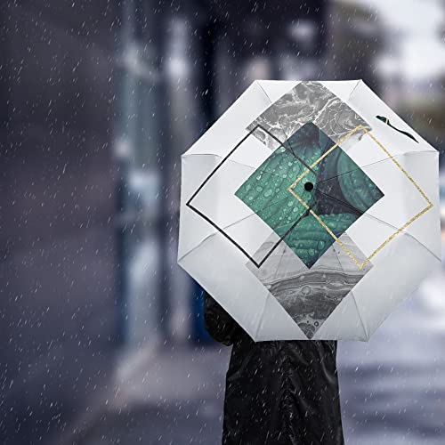 Walnut Marble Tropical Plant Simple Summer Umbrella For Outdoor Fully-Automatic Eight Strands Umbrellas #TOP2