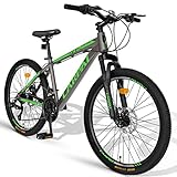 mountainbike 29er testsieger 【100-mm-Stoßdämpferdesign】 - Diese All-Terrain-MTBs sind mit stoßdämpfenden Vorderradgabeln ausgestattet. Die Hochleistungs-Federgabel absorbiert Stöße und Schläge und ist damit ideal für raue Trails und Freizeitfahrten geeignet, um Ihnen ein unterhaltsames und langlebiges Fahrerlebnis zu bieten.