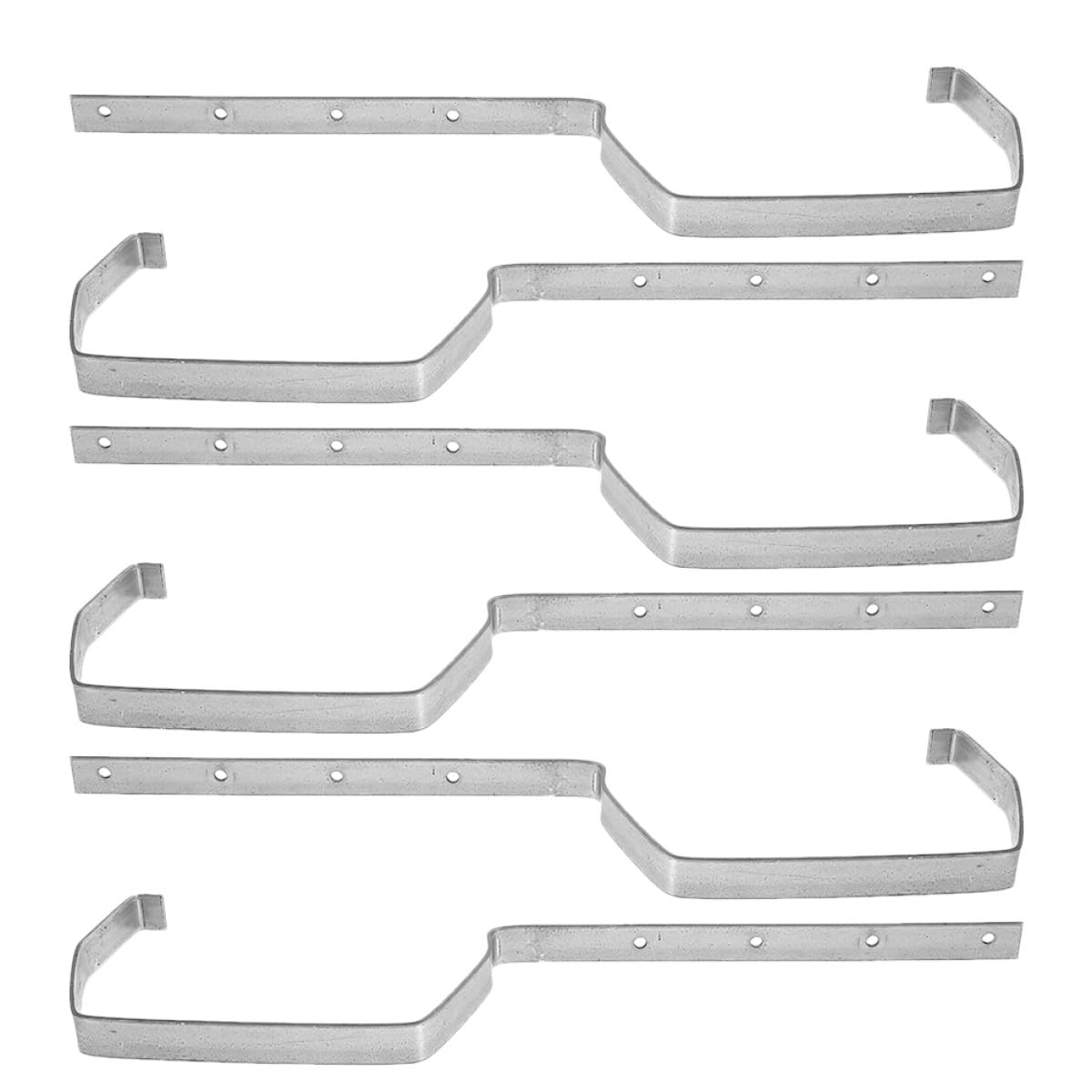 Zerodeko Soportes para Canalones de 200 Mm, Juego de 6 Unidades, Soporte Metálico Resistente para Techo, Rejilla para Canaletas de Lluvia, Colgador de Techo para Bajante de Agua, Uso