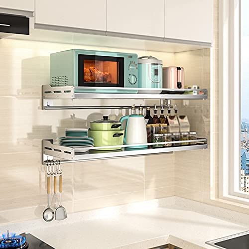Support de Rangement pour Micro-Ondes en Acier Inox Durable