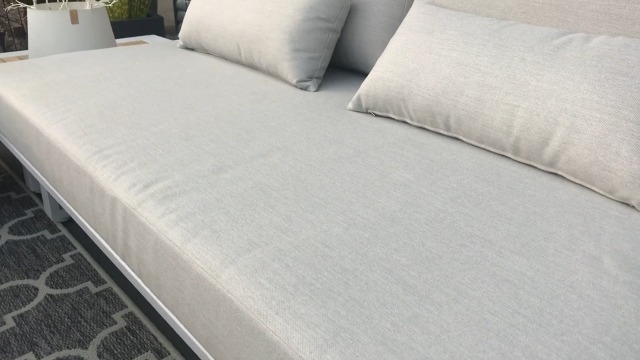 ICM Alu Gartenlounge Set Cannes Aluminium weiß Teak Gartenmöbel Loungegruppe Terrassenmöbel Outdoormöbel Loungeset Outdoorlounge Gartenmöbelset – Bild 8