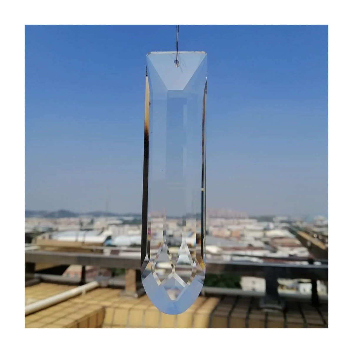 Crystal Chandelier Prism, Sun Catcher, 1PCS 120mm 1 Hole Faceted Rectangle Crystal Spacer Pendant Lamp Prism Chandelier Home Decor