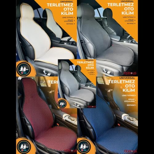 Oto Koltuk Koruyucu Kılıf Terletmez Kilim Seti 2 Ön+1 Arka 3lü Set Universal Siyah