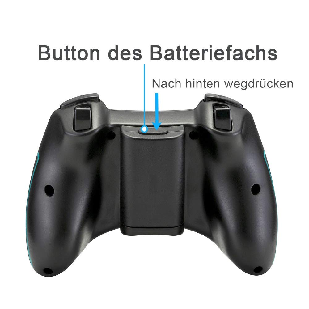 Yanghao 2.4G sans Fil Gamepad Joystick PC, Double Vibration, émission en continu, sans barrières (32,8 Pouces) pour PC / PS3 / téléphones Android