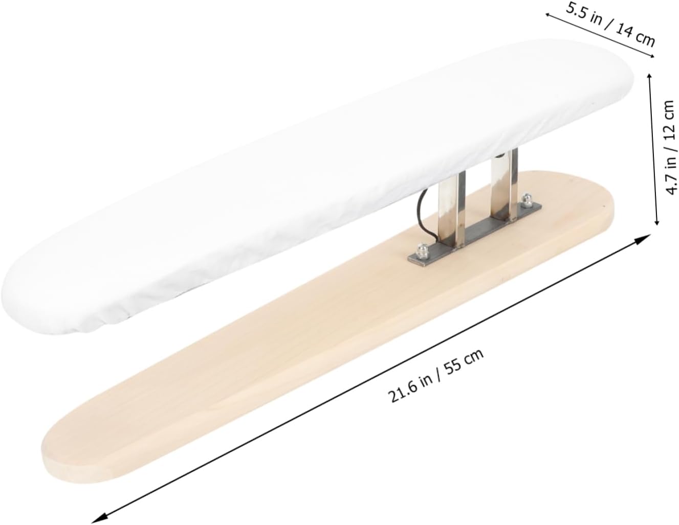 Zerodeko Compact Wooden Tabletop Ironing Board with Cloth Cover Sleeve Ironing Surface for Shirts and Clothes Portable Home Laundry Tool for Bedroom Dormitory Hotel Apartment Use