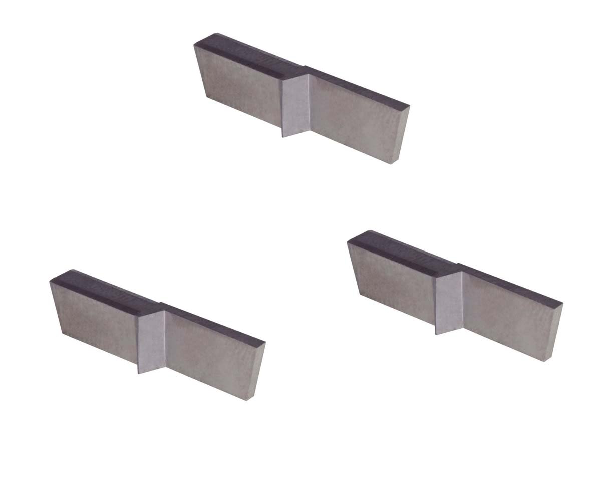 THINBIT 3 Pack LGPT062D5R 'L' Series, Uncoated Carbide, Parting Insert for Non-Ferrous Alloys, Aluminium and Plastic Without Interrupted Cuts
