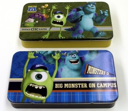 Monster University Pencil Storage Tin Bundle - 2 items - 1 each design