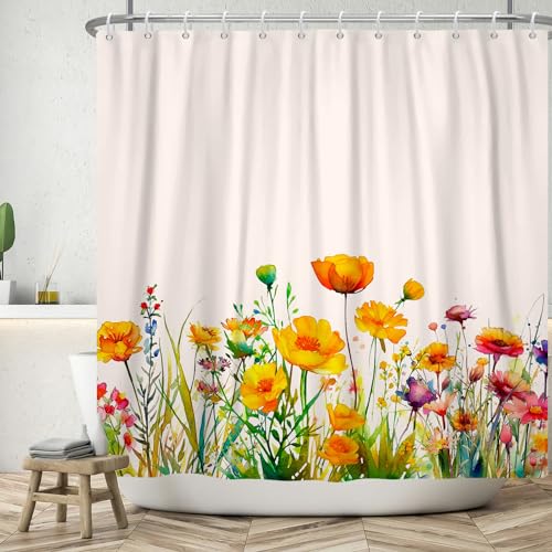 ASDCXZ Flower Shower Curtain 180x180 cm