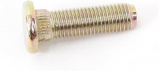 M10*1.25 * 34 Serrated Wheel Stud 5mm Knurl, 34mm Length with Hexagon Nuts with Flange 12 in Pack