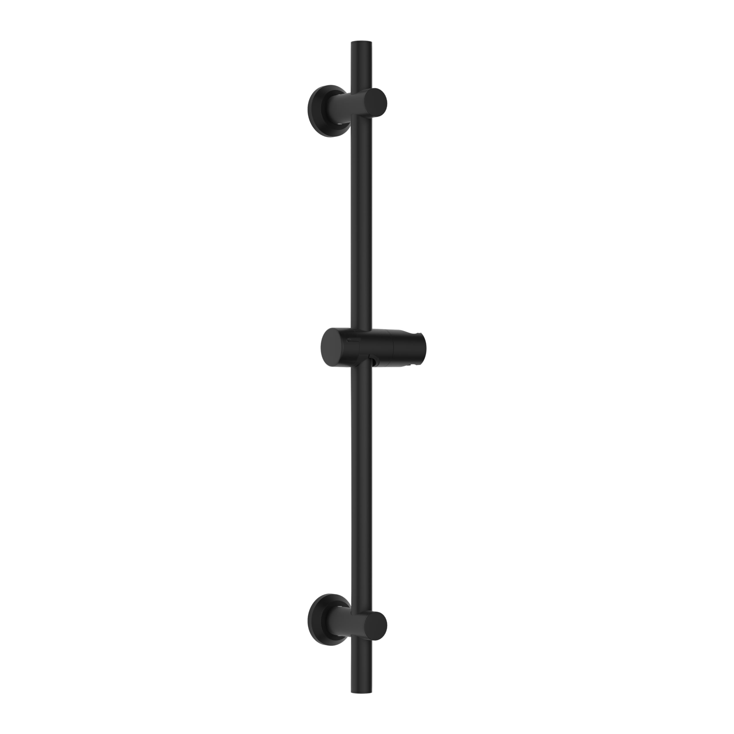 Görbach Barre de Douche Noir 70cm en Acier Inoxydable avec Support de Pommeau de Douche Réglable et Fixations Murales Variables pour S'adapter aux Trous de Perçage Existants