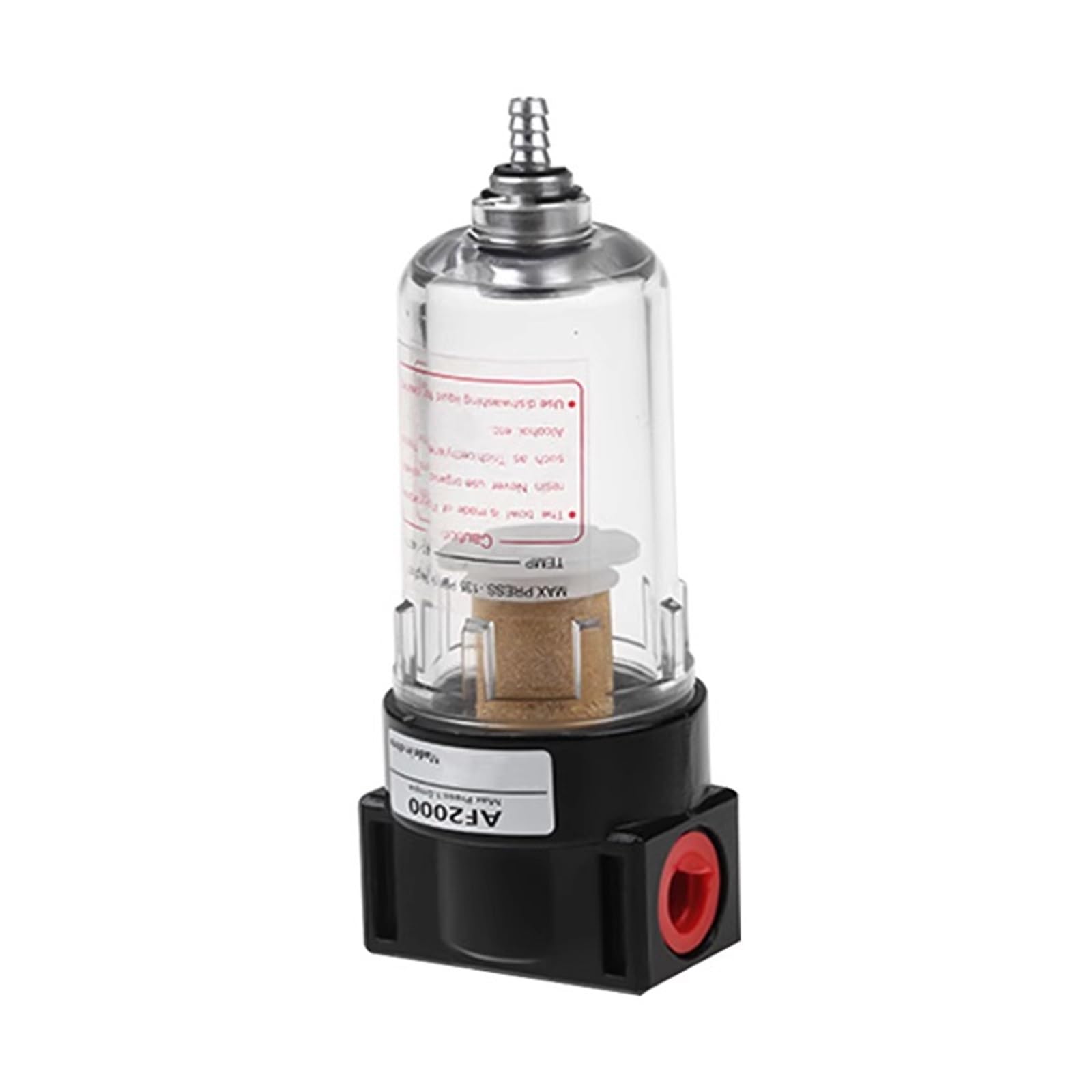 Filtr powietrza pneumatycznego AF2000, urządzenie do uzdatniania powietrza do sprężarki, separator oleju i wody, ze złączem 4, 6, 8, 10 i 12 mm (AF2000 i 6 mm, filtr światłowodowy)