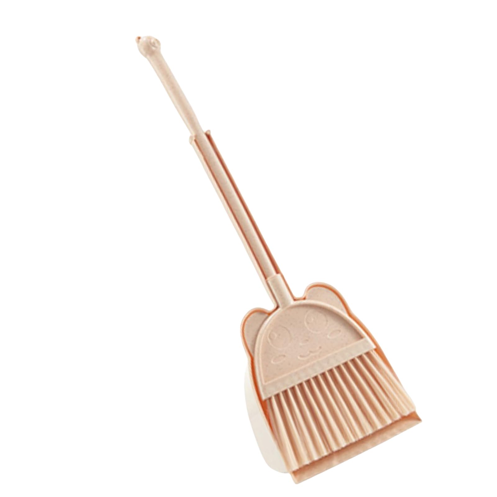 Woedpez Cleaning Tool Set with Small Broom and Dustpan Roleplay Accessory for Children Girl Developing Good Habits Household Toy