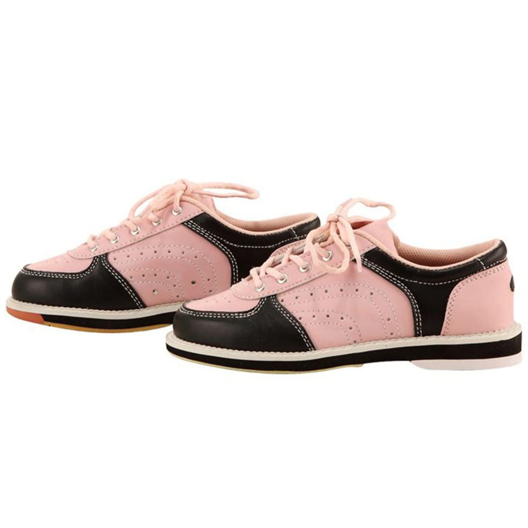Damen Bowlingschuhe Kinder Erwachsene Leder Bowlingschuhe Atmungsaktiver Puffer Unisex