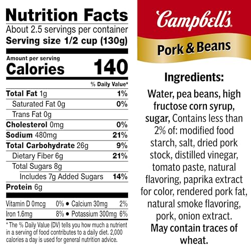 Image of Campbell's Pork and Beans, 11 oz Can (Pack of 6)