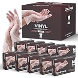 eatasty Guantes unisex de vinilo transparente (1000, medianos)