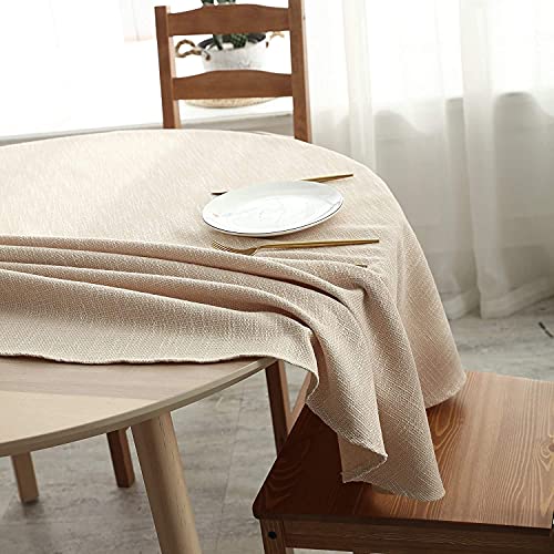 Nappe en pur coton imperméable toile anti-tache beige au design géométrique - 7