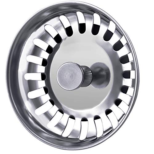 Anpro 78mm Bouchon evier Cuisine Universel en Acier Inoxydable Filtre Evier