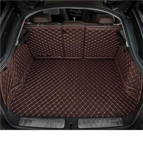 Tapis de coffre haut de gamme en cuir marron foncé pour A6 2020-2024