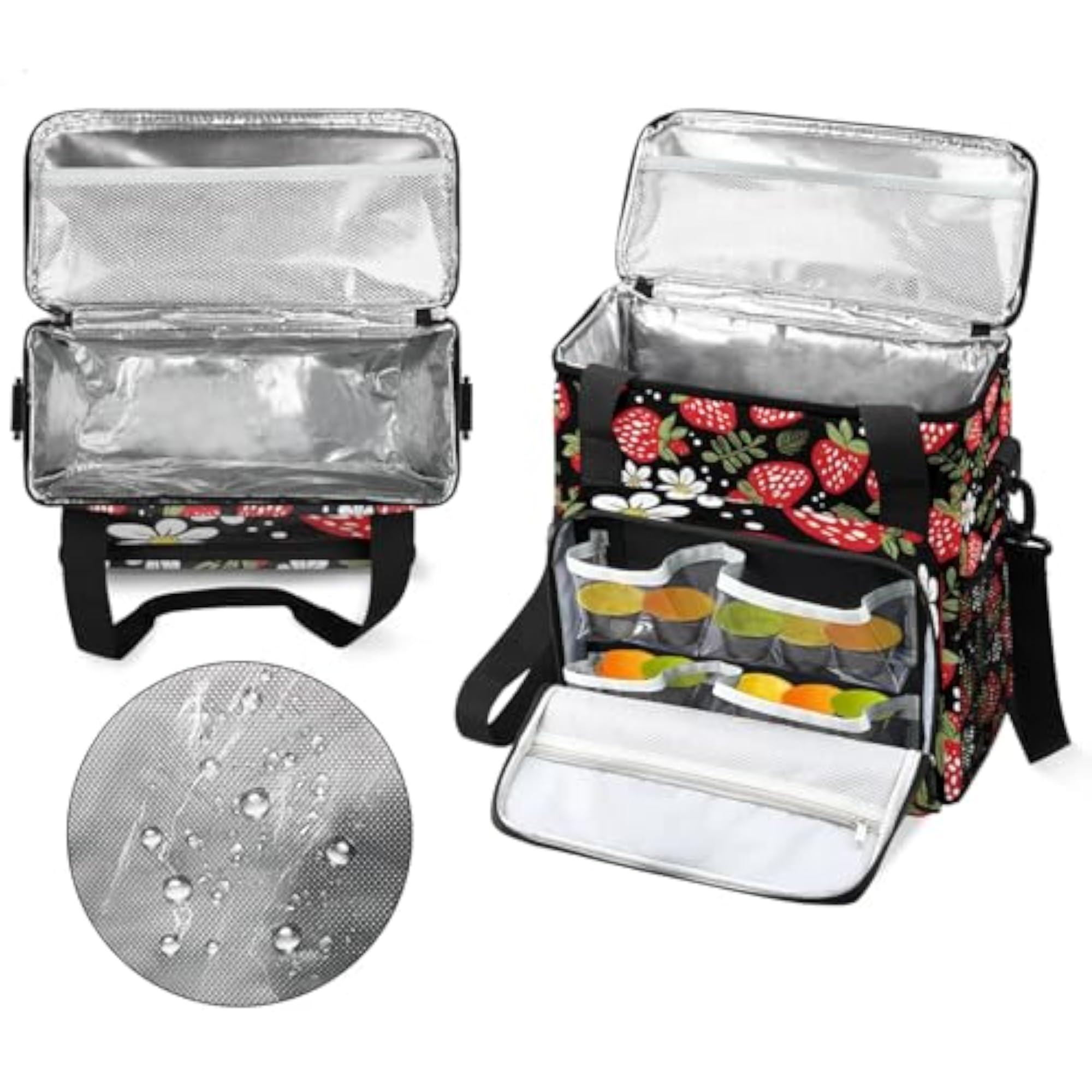 Strawberry Travel Coffee Maker Carrying Bag, Large Organizer