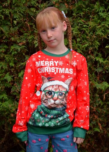 Cutemile Kids Ugly Christmas Sweater Size 5-14 for Boys Girls Xmas Party Sweatshirt3