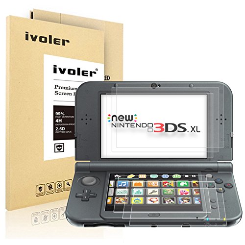 Preisvergleich Produktbild iVoler [6 Stücke] Schutzfolie Displayschutzfolie für Nintendo New 3DS XL, [3D Vollständige Abdeckung] [Anti-Kratz] [Blasenfrei] HD TPU Weich Folie für Nintendo New 3DS XL