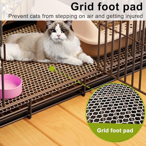 Cage chaton intérieur 2 niveaux pour éviter les bêtises de vos animaux