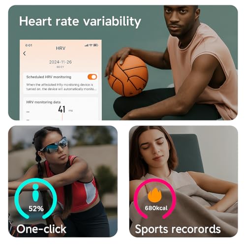 Elprico Screenless Fitness Tracker Band, wasserdichte Aktivität und Schlafmonitor mit 45 -tägiger Batterie, Smart Armband Health Band für Männer und Frauen (Black)