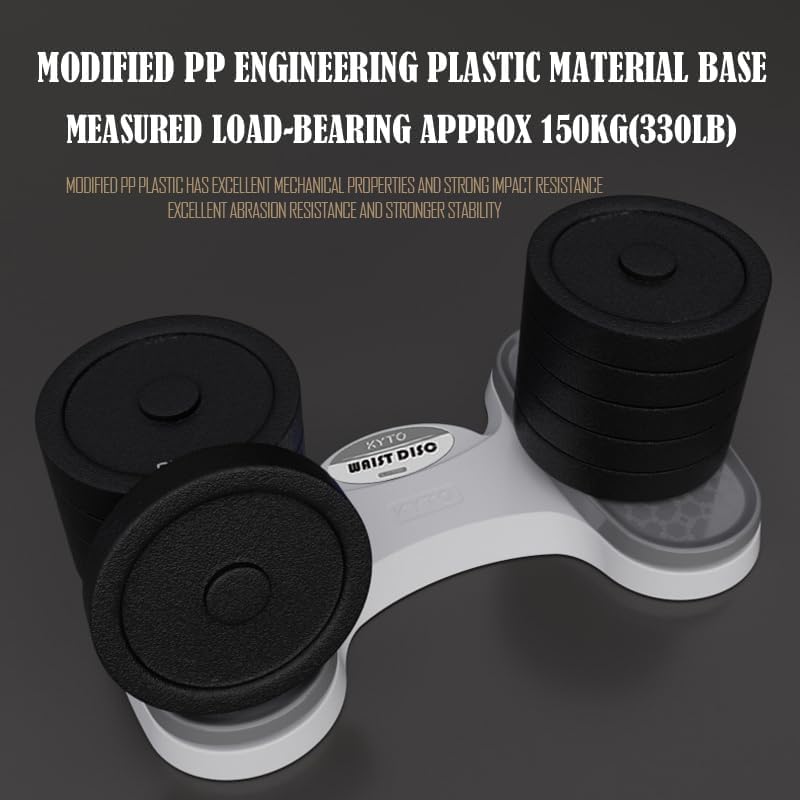 Vista 5 de Waist Twister Disc Exercise, Ab Twist Board, Abs Workout for Slim Waist and Core Ab Exercise, Noiseless Home Gym Equipment for Women Men Gris