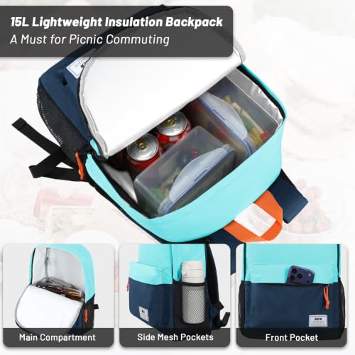 MIER 15L Small Insulated Lunch Backpack