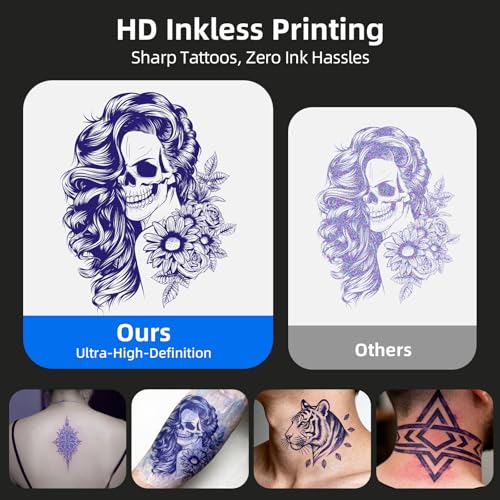 Image of Milestone M9 Tattoo Stencil Printer, Wireless Bluetooth Thermal Portable Stencil Machine for Tattooing, Upgraded 2 in 1 Professional Tattoo Stencils & Document Printer Compatible with iOS /Android /PC