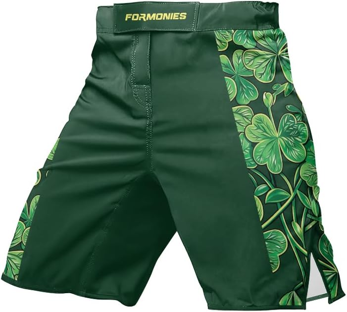 St Patrick's Day MMA Fight Shorts Grappling BJJ Compression Shorts Boxing Shorts Men