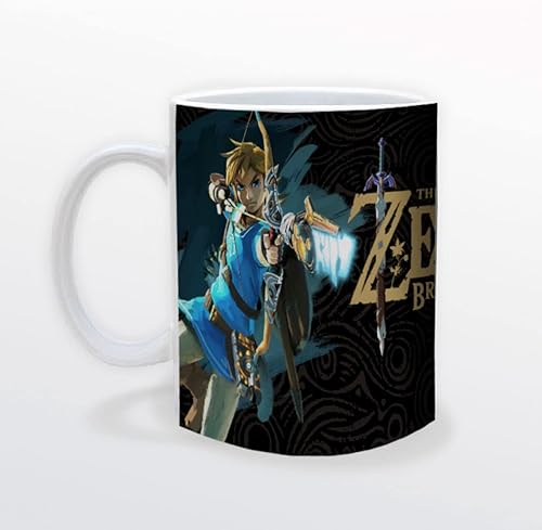 Miniatura 5 de Pyramid America - Zelda - Breath of the Wild - Taza Game Over de 11 oz. - Taza de cerámica única para bebedores de café, cacao y té - Resistente a