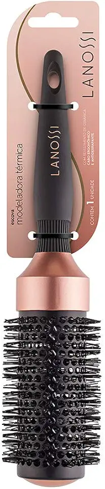 Escova Modeladora Thermic Bronzer, Tamanho 43 mm, Cor Bronze Metalizado, Lanossi Beauty & Care.
