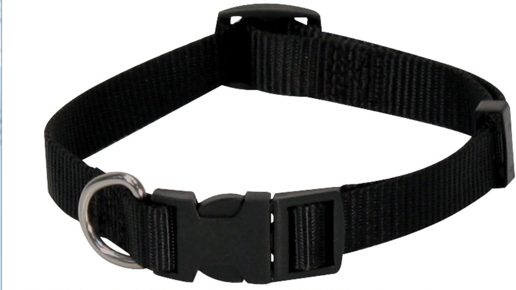 Croci Adjustable Nylon Collar, 25 mm, Black