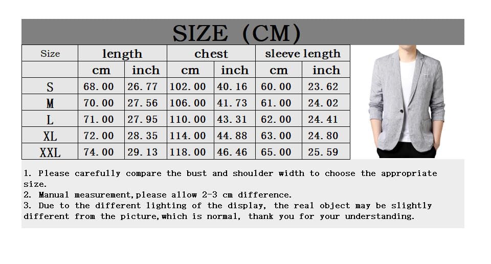 Genérico Chaqueta De Esmoquin, Blazer De Lino para Hombre, Chaqueta De Traje Ligera Informal De Un Botón, Chaqueta Deportiva Ajustada, Chaquetas De Traje De Negocios, Trajes Elegantes para El Día